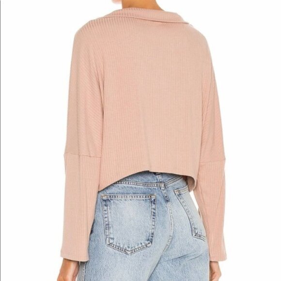 Lna | Nwt Revolve Cropped Cape Top Nude Small - Picture 3 of 10